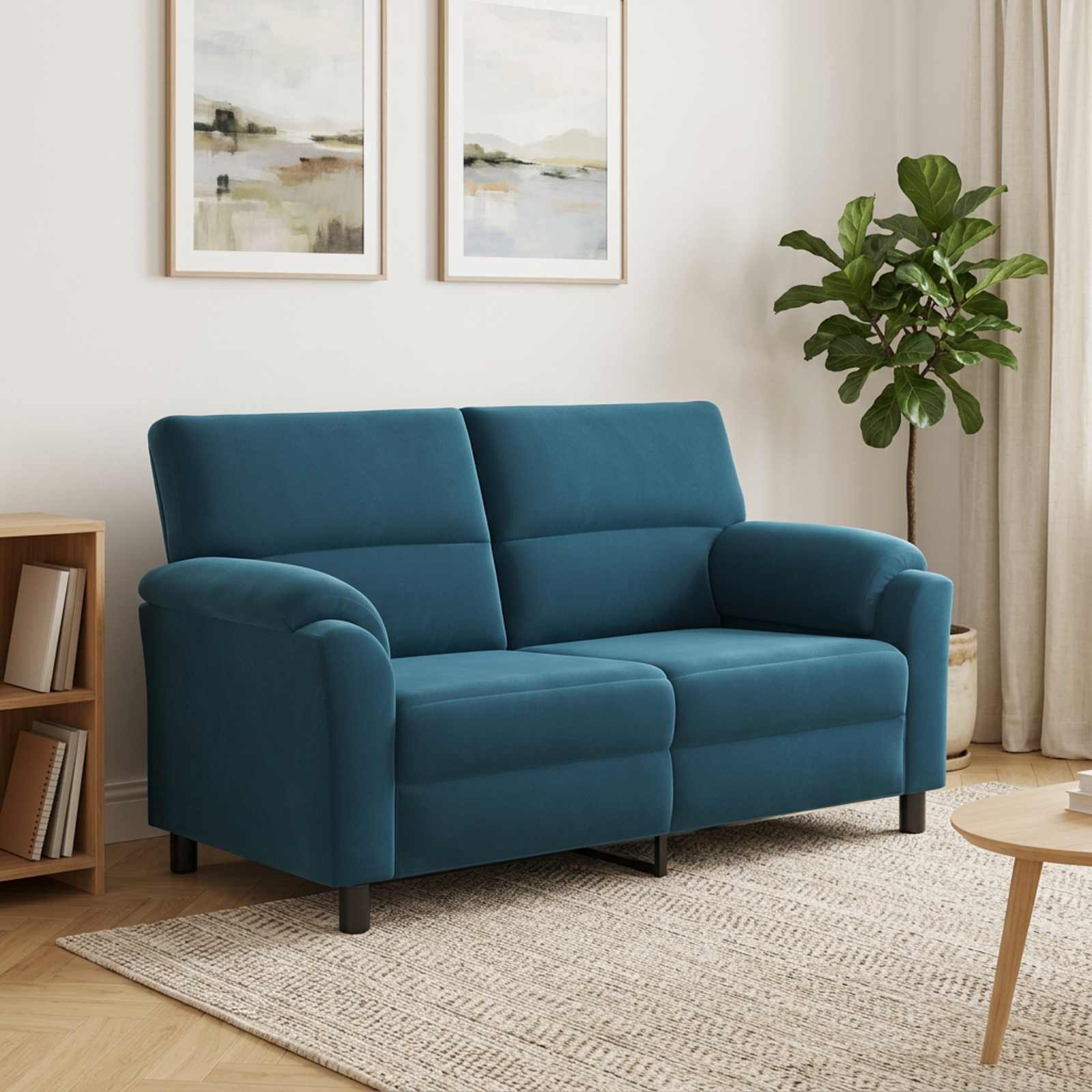 Bank Blauw 174 x 85 x 93 cm fluweel
