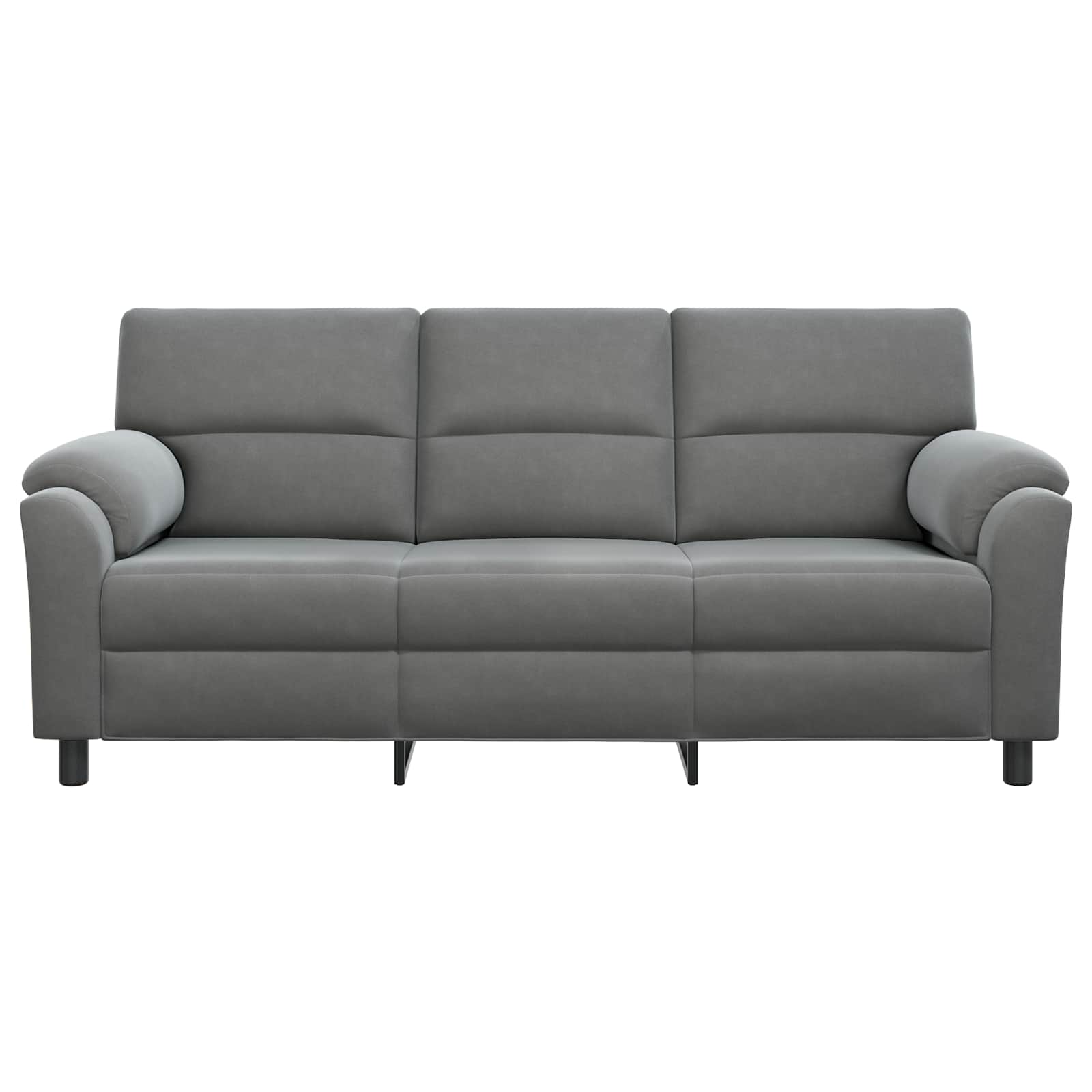 Bank Donkergrijs 214 x 85 x 93 cm fluweel