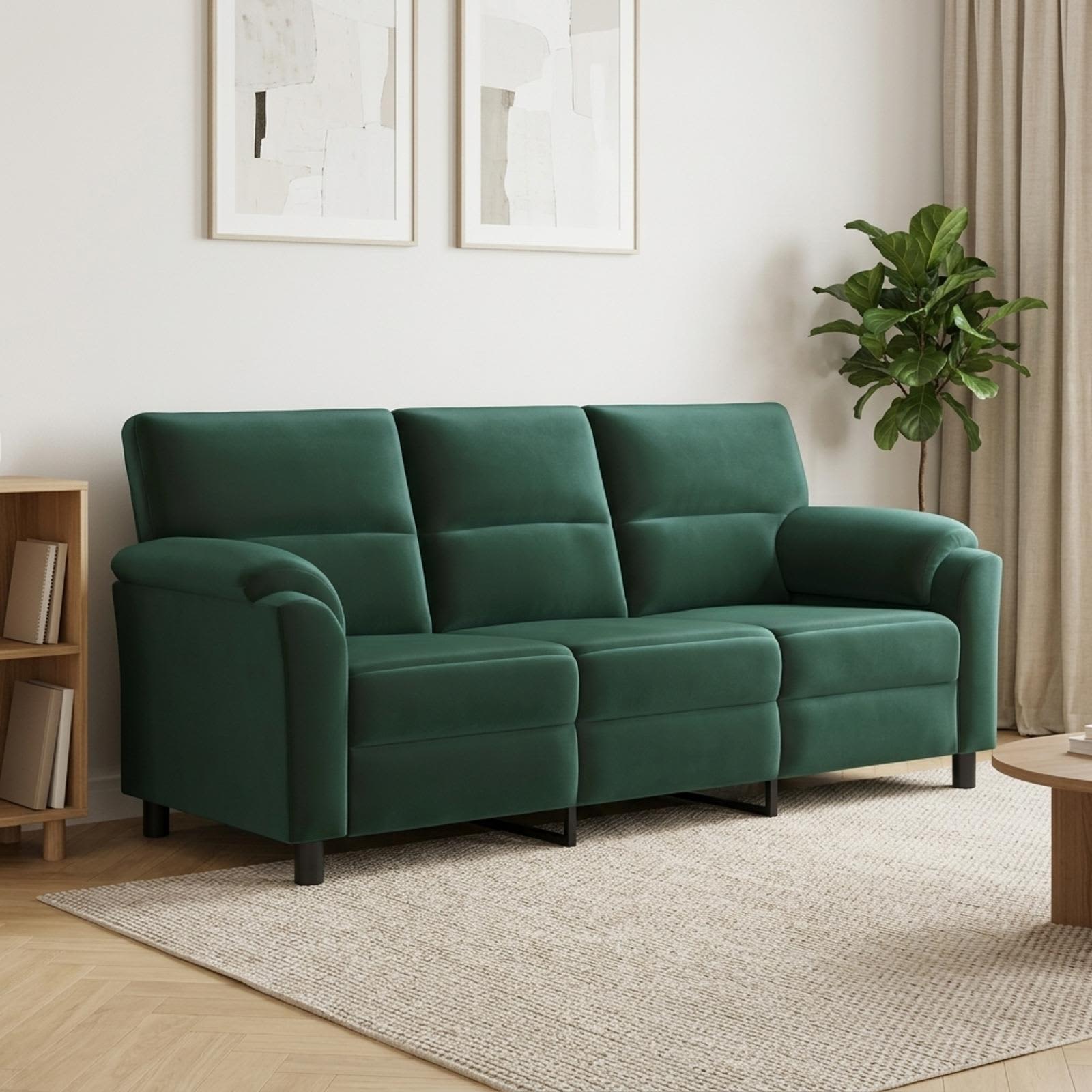 Bank Donkergroen 214 x 85 x 93 cm fluweel