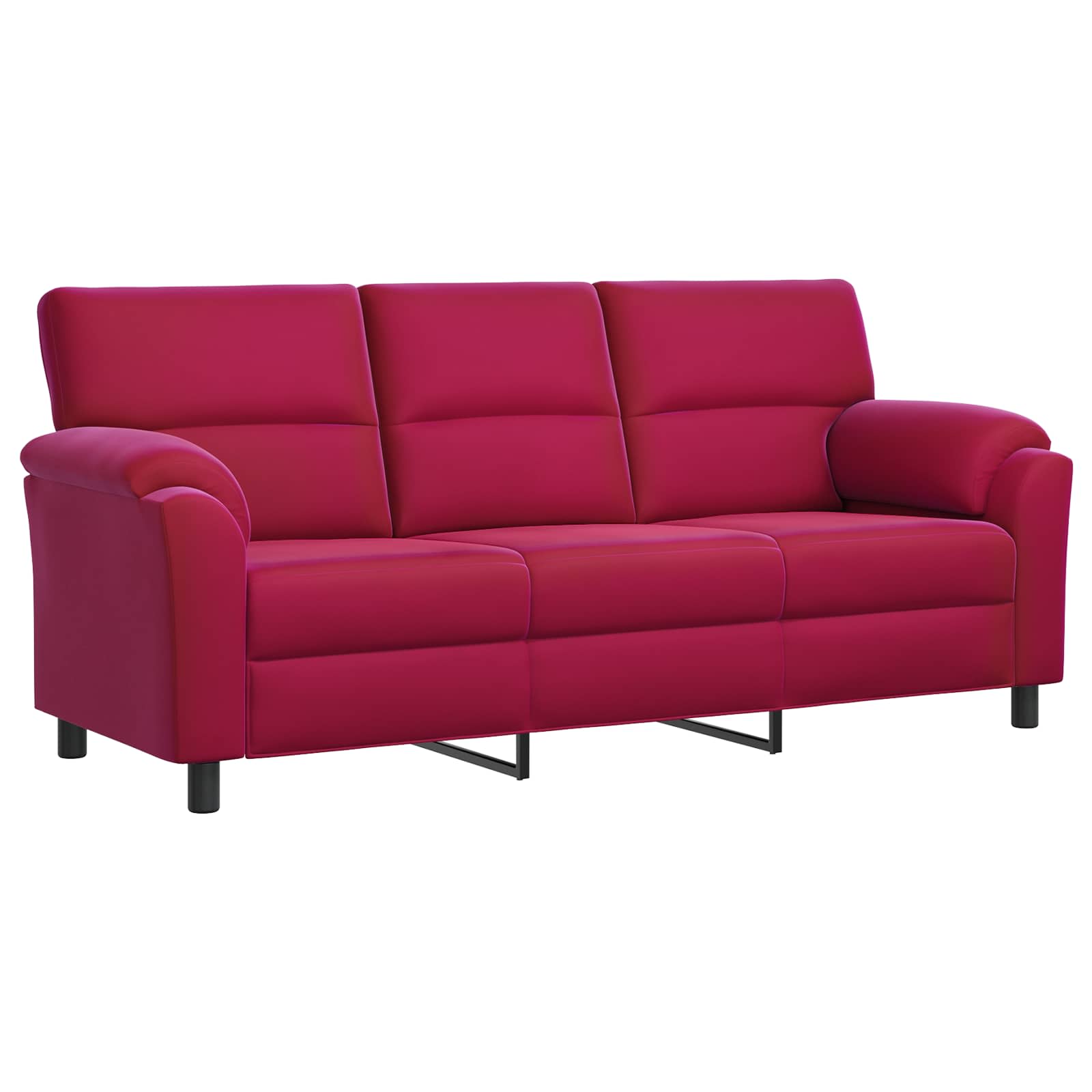 Bank Wijnrood 214 x 85 x 93 cm fluweel