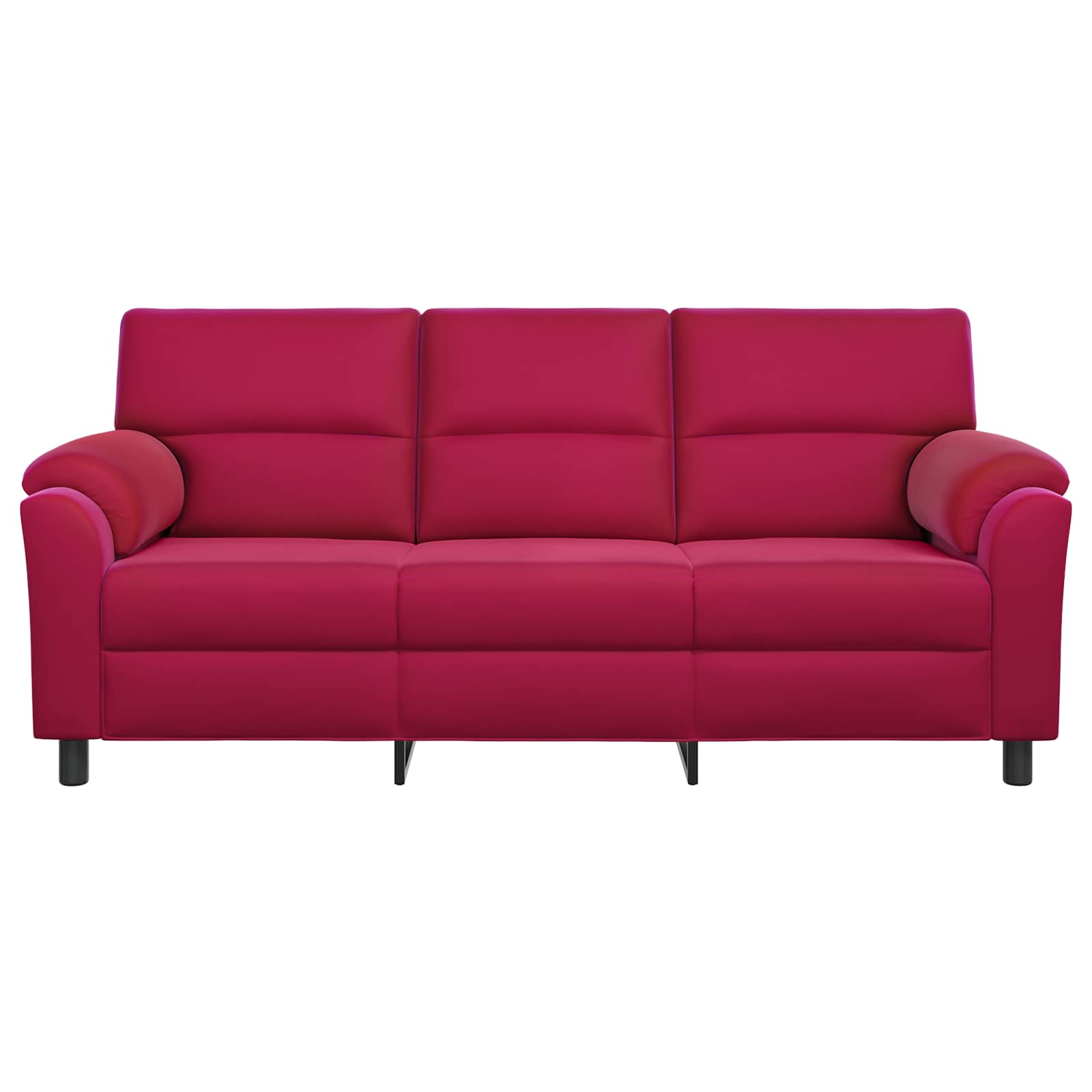 Bank Wijnrood 214 x 85 x 93 cm fluweel