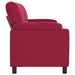 Bank Wijnrood 214 x 85 x 93 cm fluweel