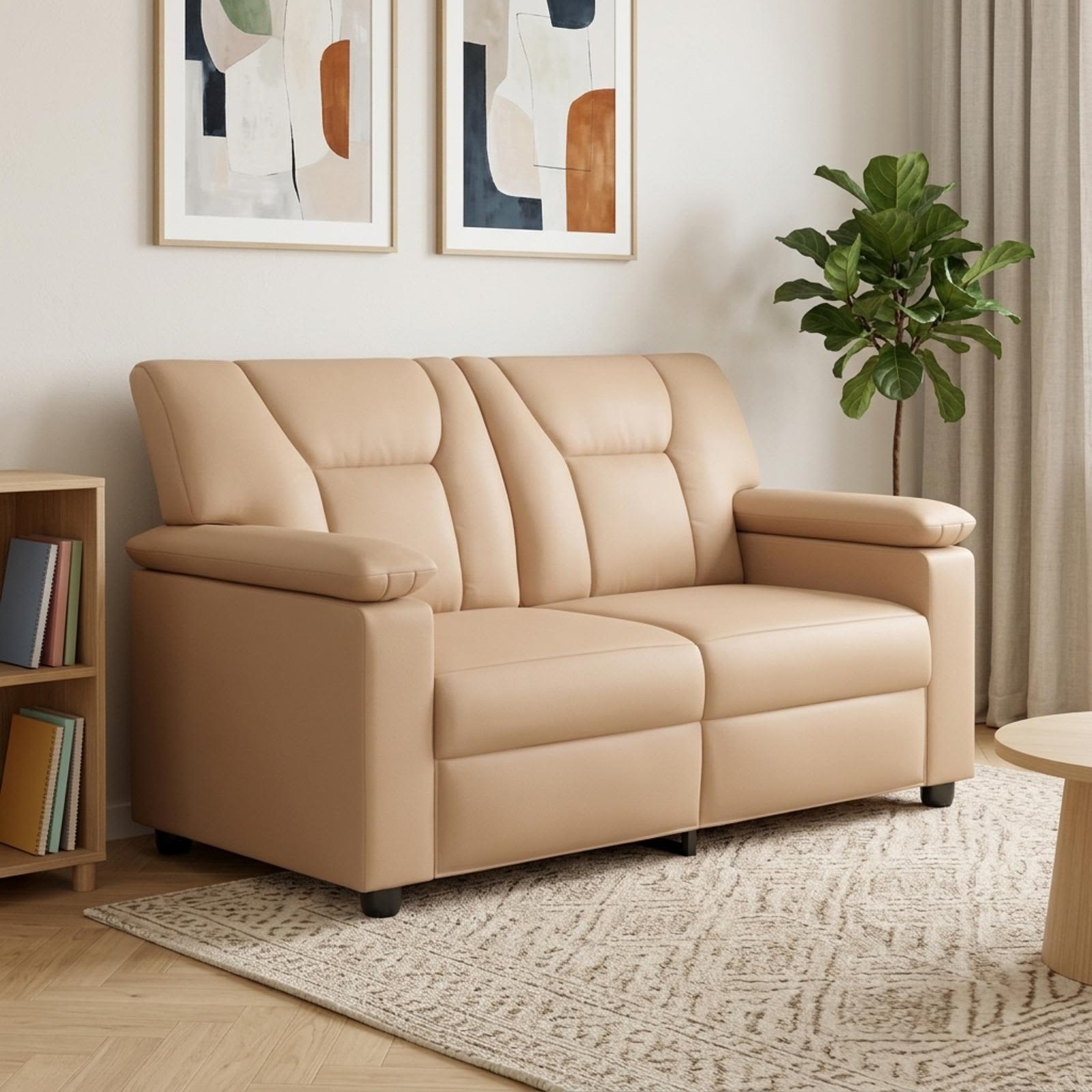 Bank Cappuccino 151 x 85 x 93 cm Kunstleer