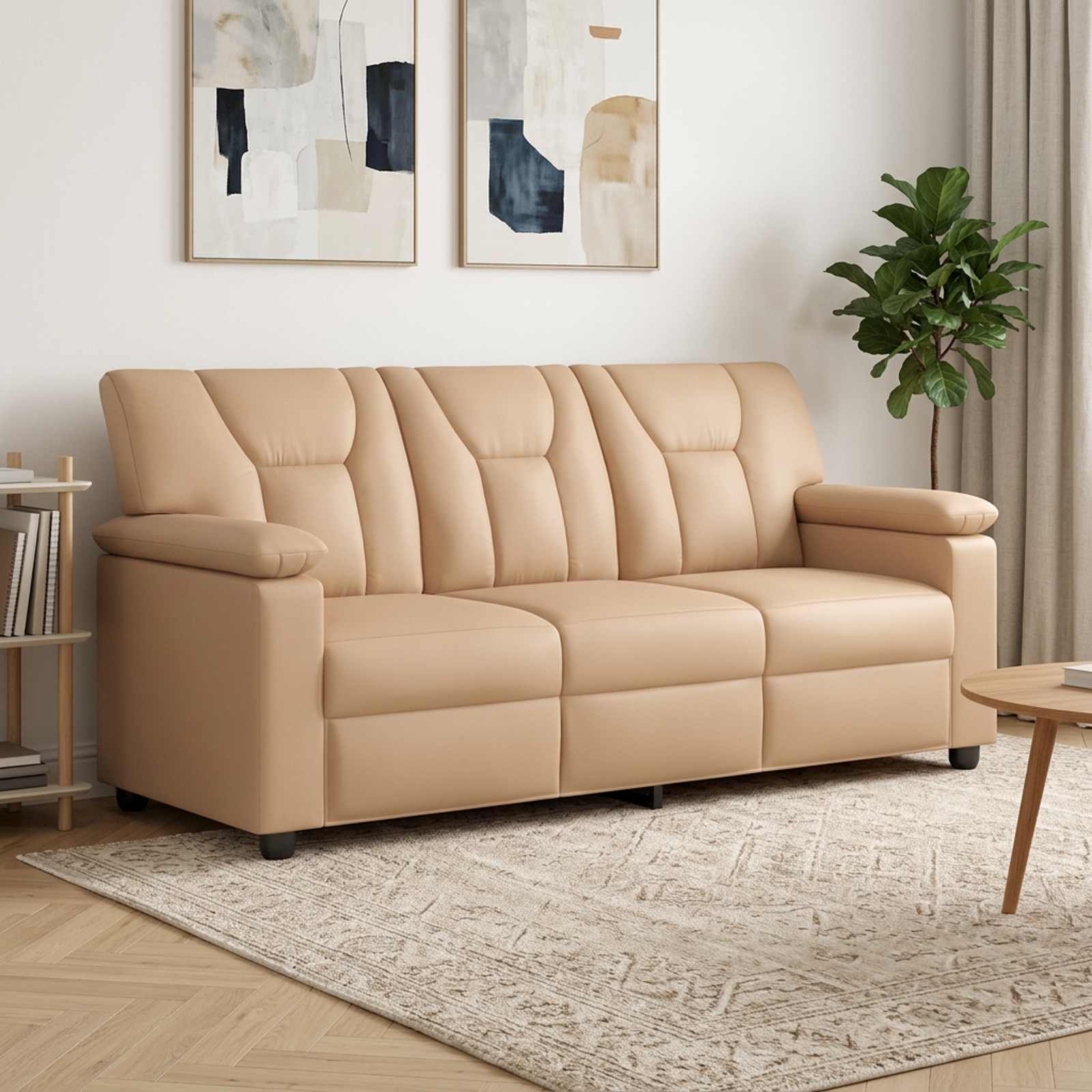 Bank Cappuccino 191 x 85 x 93 cm Kunstleer