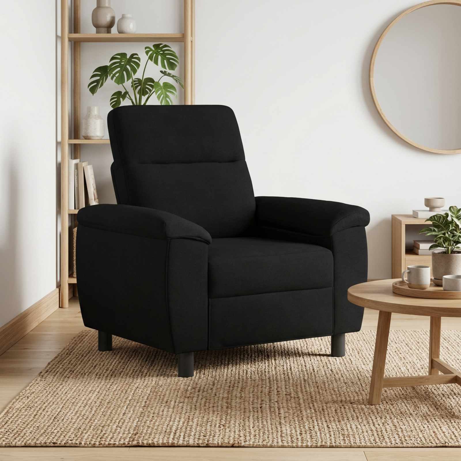 Bank Zwart 95 x 90 x 95 cm Stof