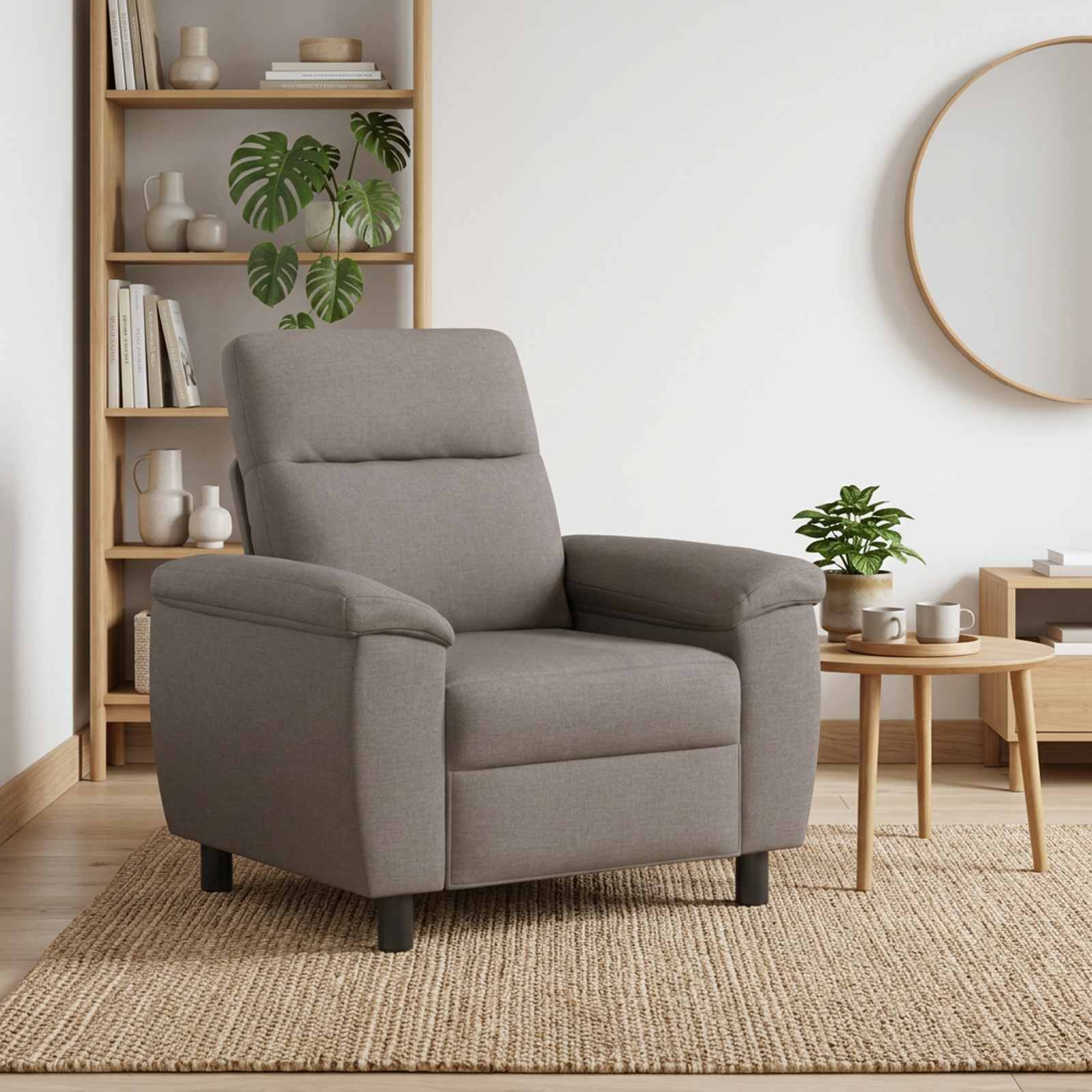 Bank Taupe 95 x 90 x 95 cm Stof