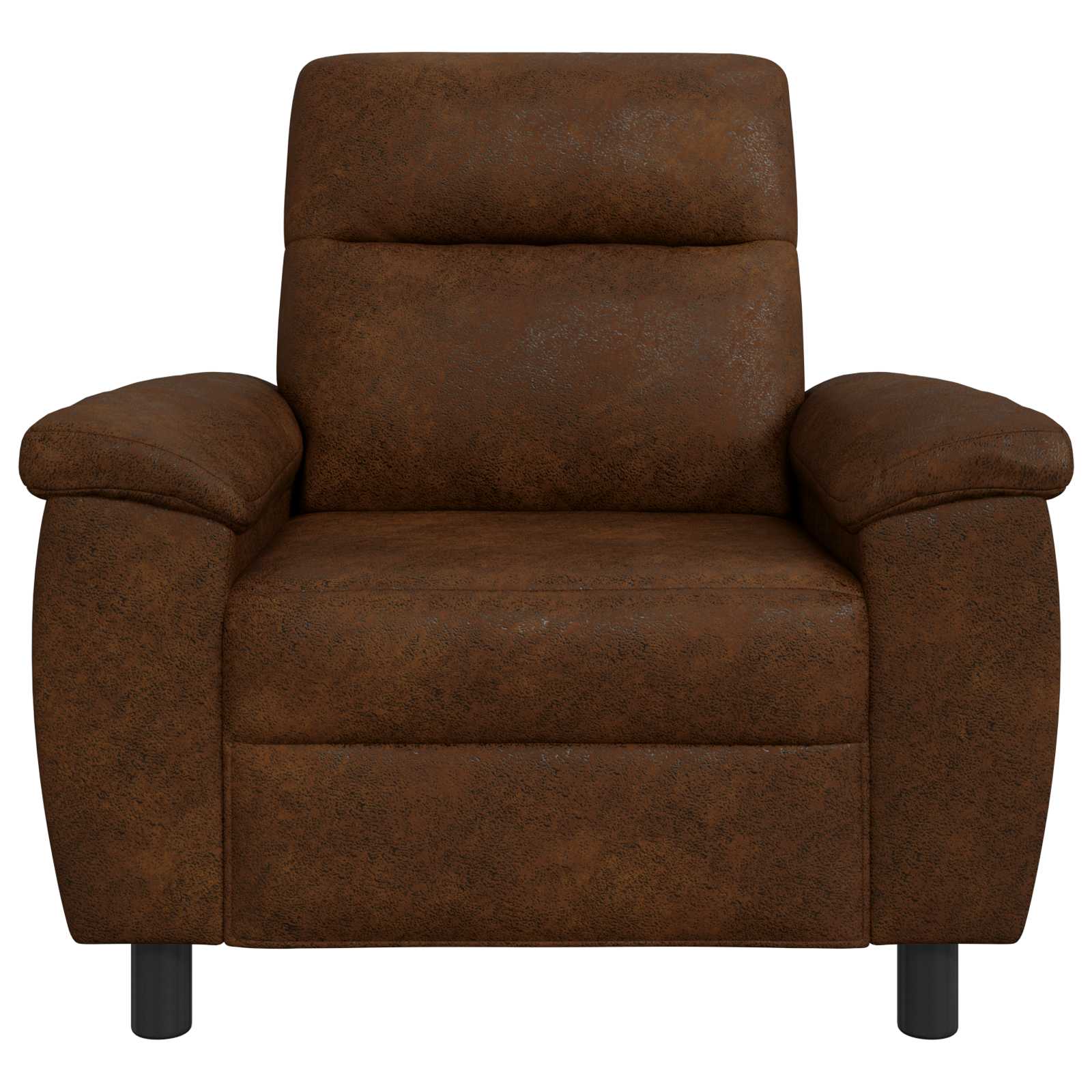 Bank Bruin 95 x 90 x 95 cm Nep Suede Leer
