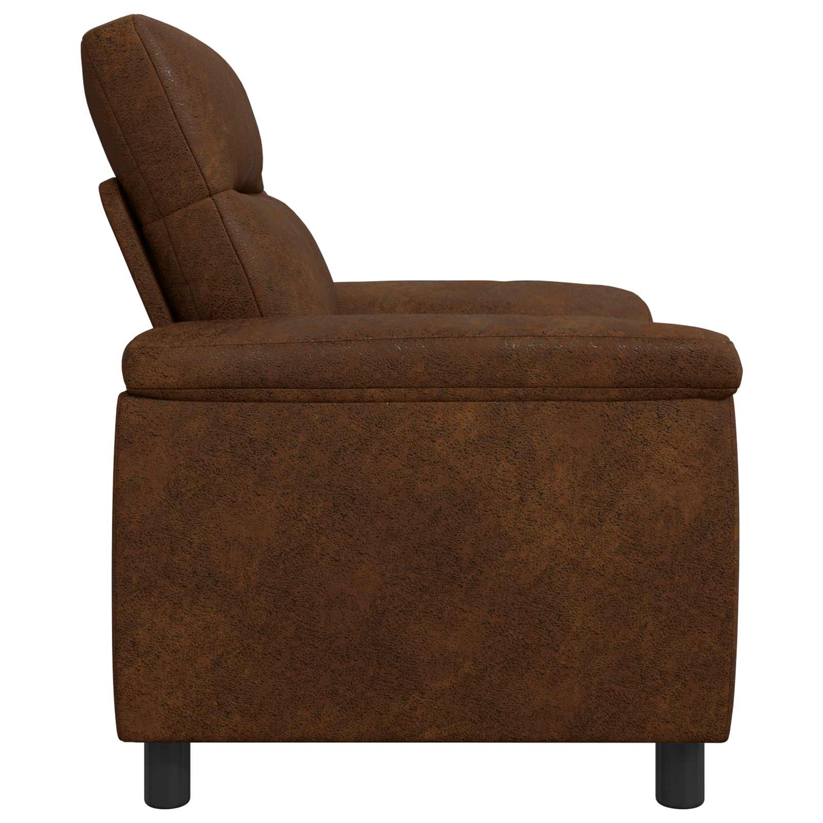 Bank Bruin 95 x 90 x 95 cm Nep Suede Leer