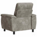Bank Lichtgrijs 95 x 90 x 95 cm Nep Suede Leer