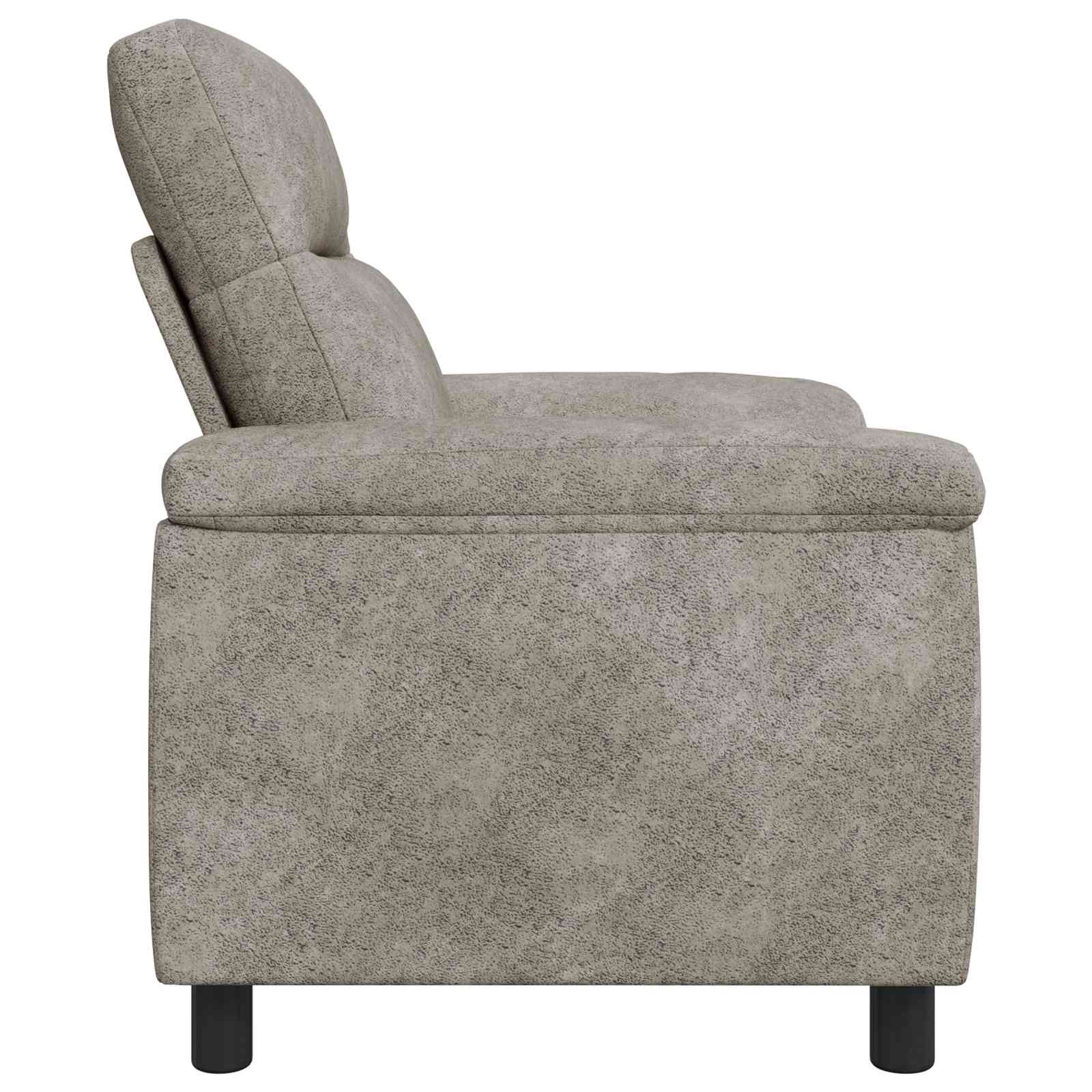 Bank Lichtgrijs 95 x 90 x 95 cm Nep Suede Leer
