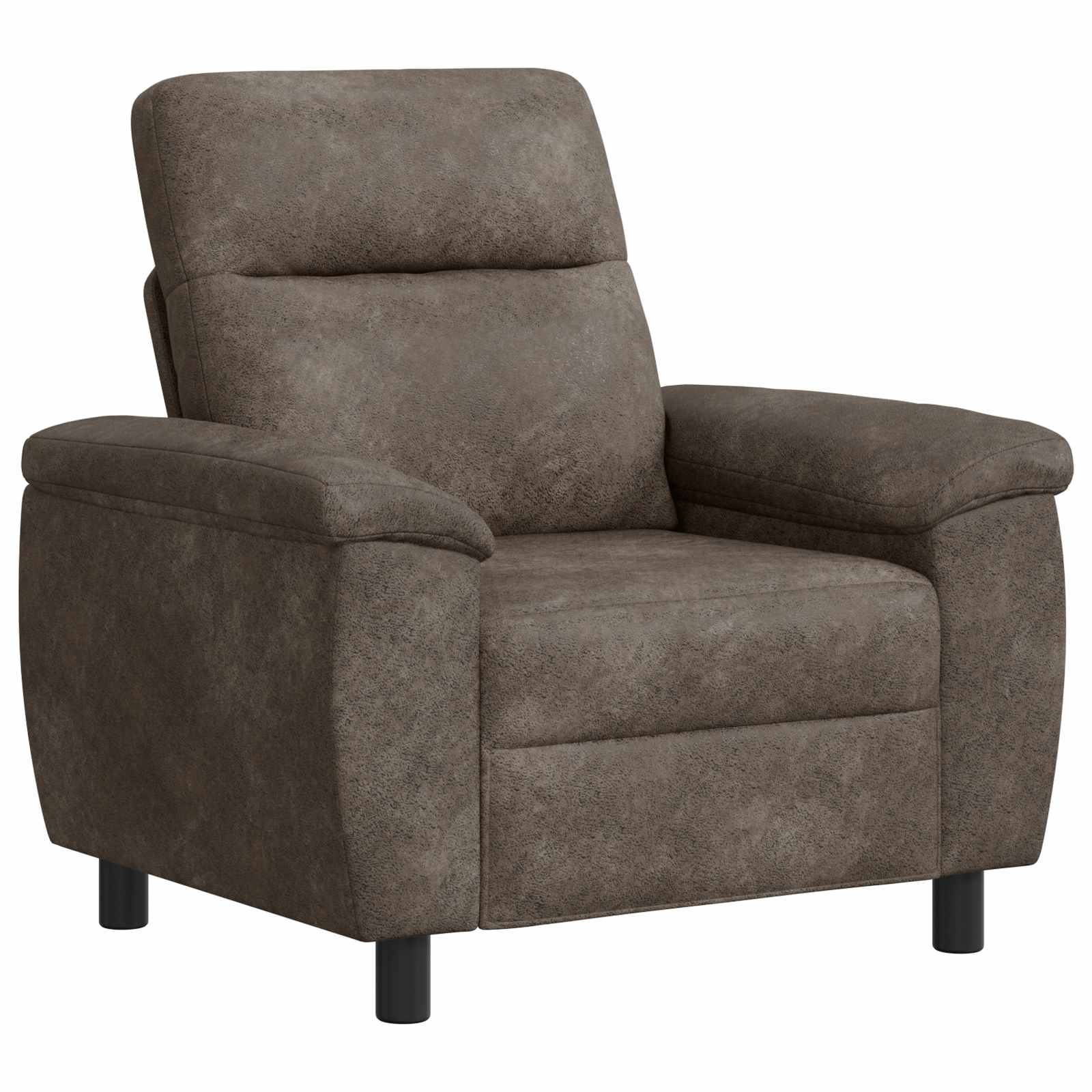 Bank Donkergrijs 95 x 90 x 95 cm Nep Suede Leer