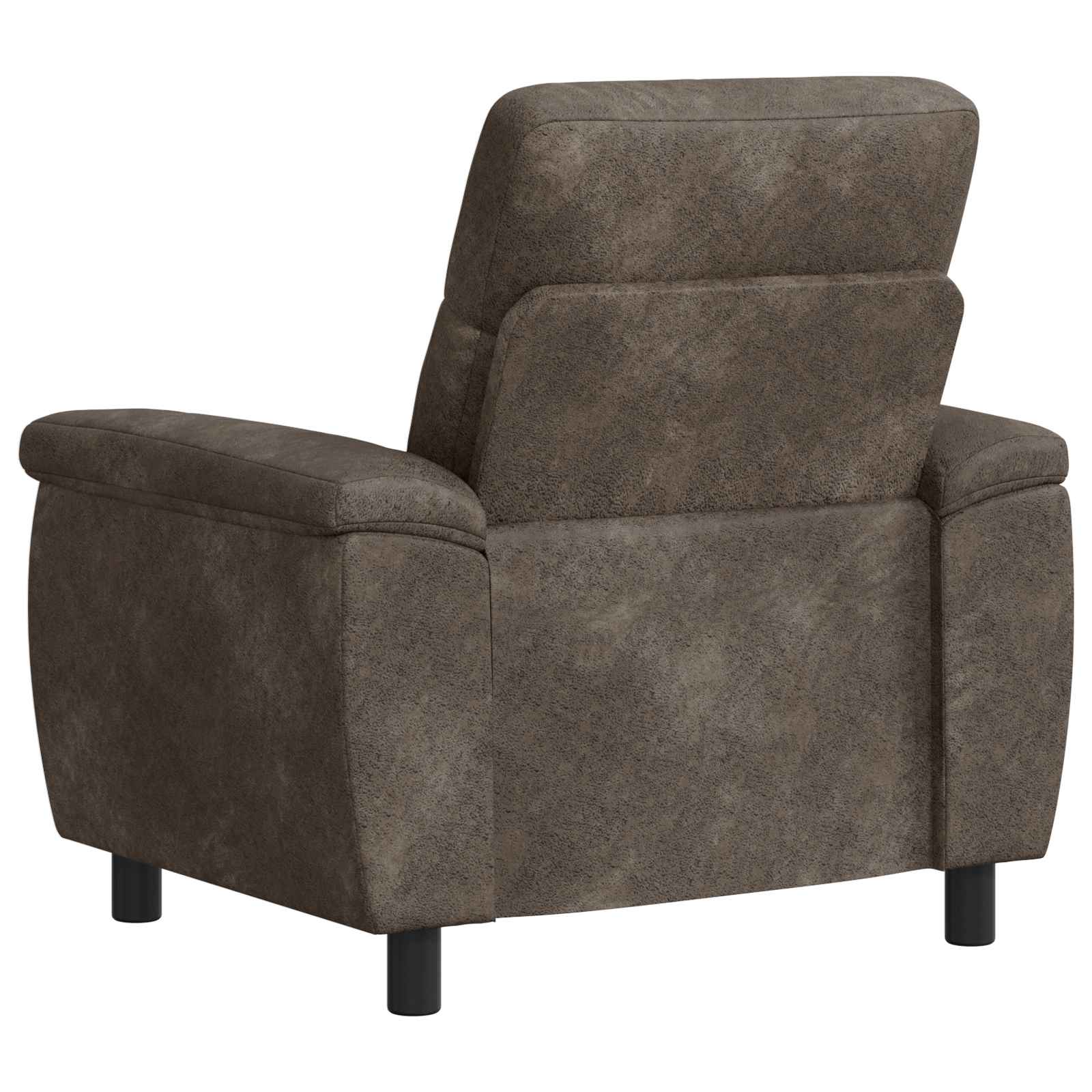 Bank Donkergrijs 95 x 90 x 95 cm Nep Suede Leer