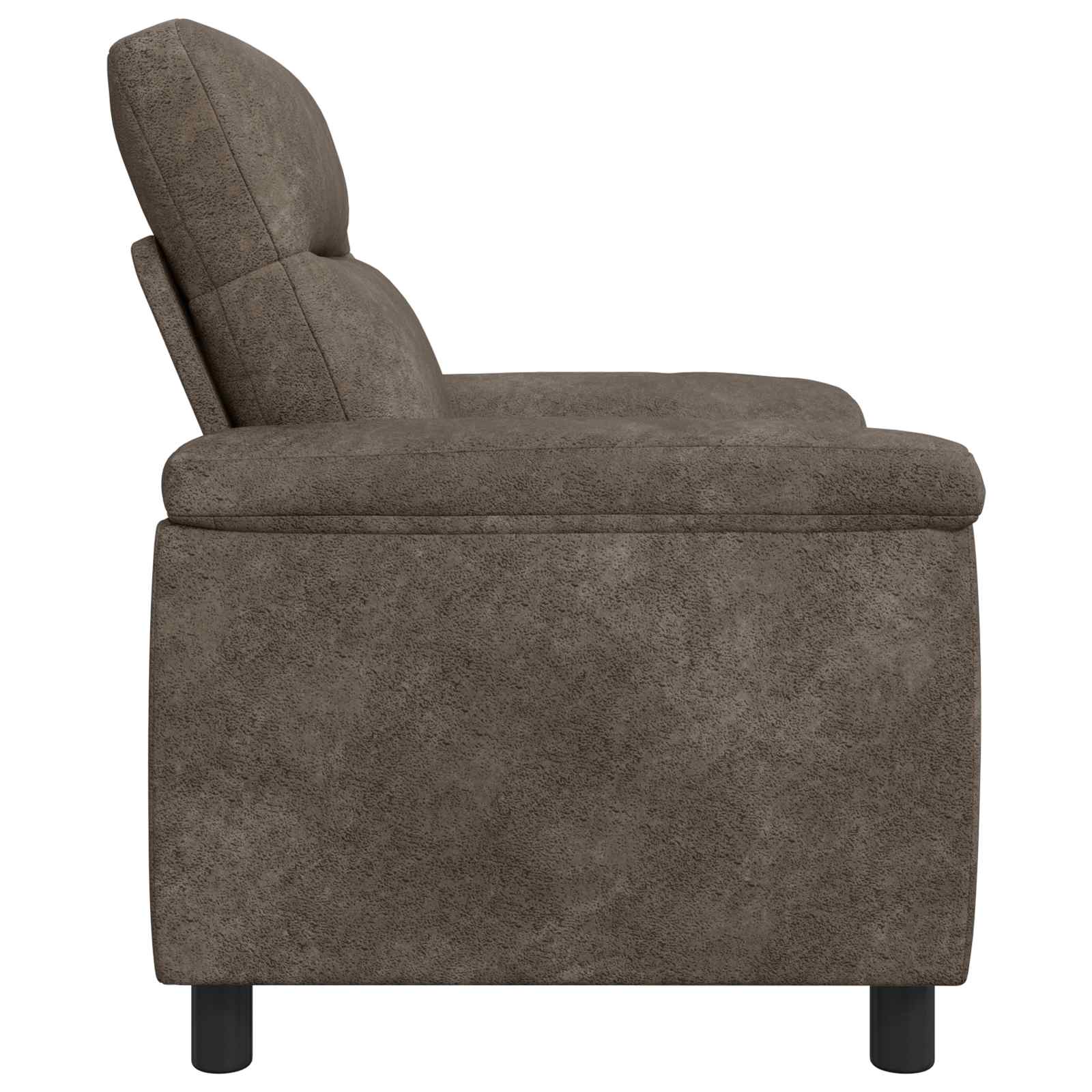Bank Donkergrijs 95 x 90 x 95 cm Nep Suede Leer