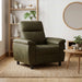 Bank Legergroen 95 x 90 x 95 cm Nep Suede Leer