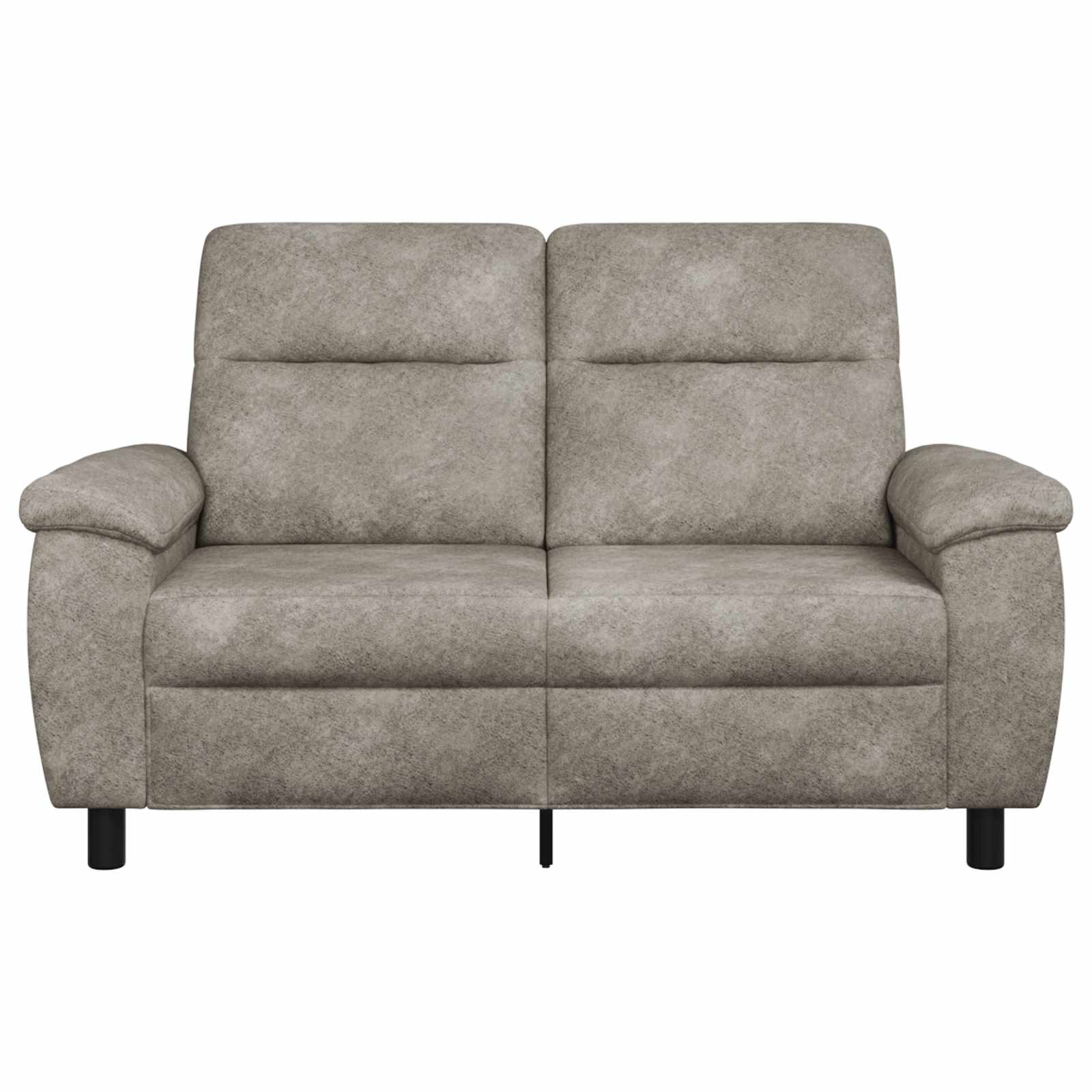 Bank Lichtgrijs 158 x 90 x 95 cm Nep Suede Leer