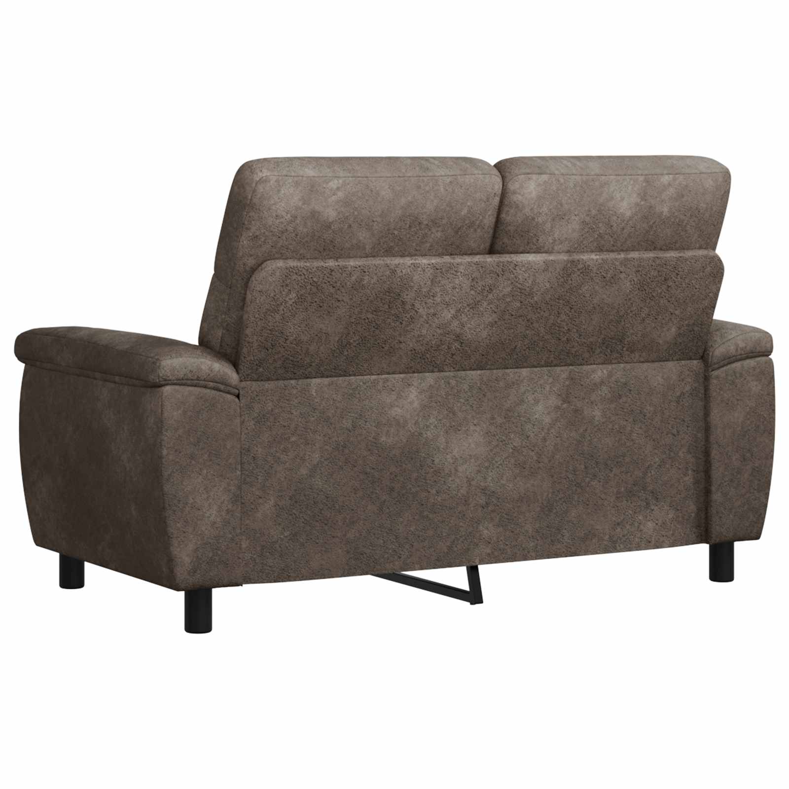 Bank Donkergrijs 158 x 90 x 95 cm Nep Suede Leer