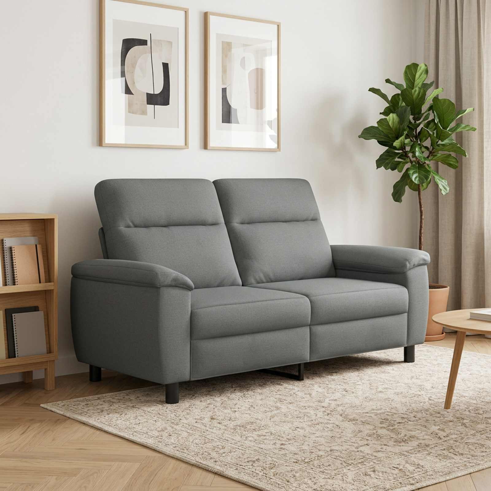 Bank Donkergrijs 178 x 90 x 95 cm Stof