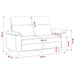 Bank Lichtgrijs 178 x 90 x 95 cm Nep Suede Leer