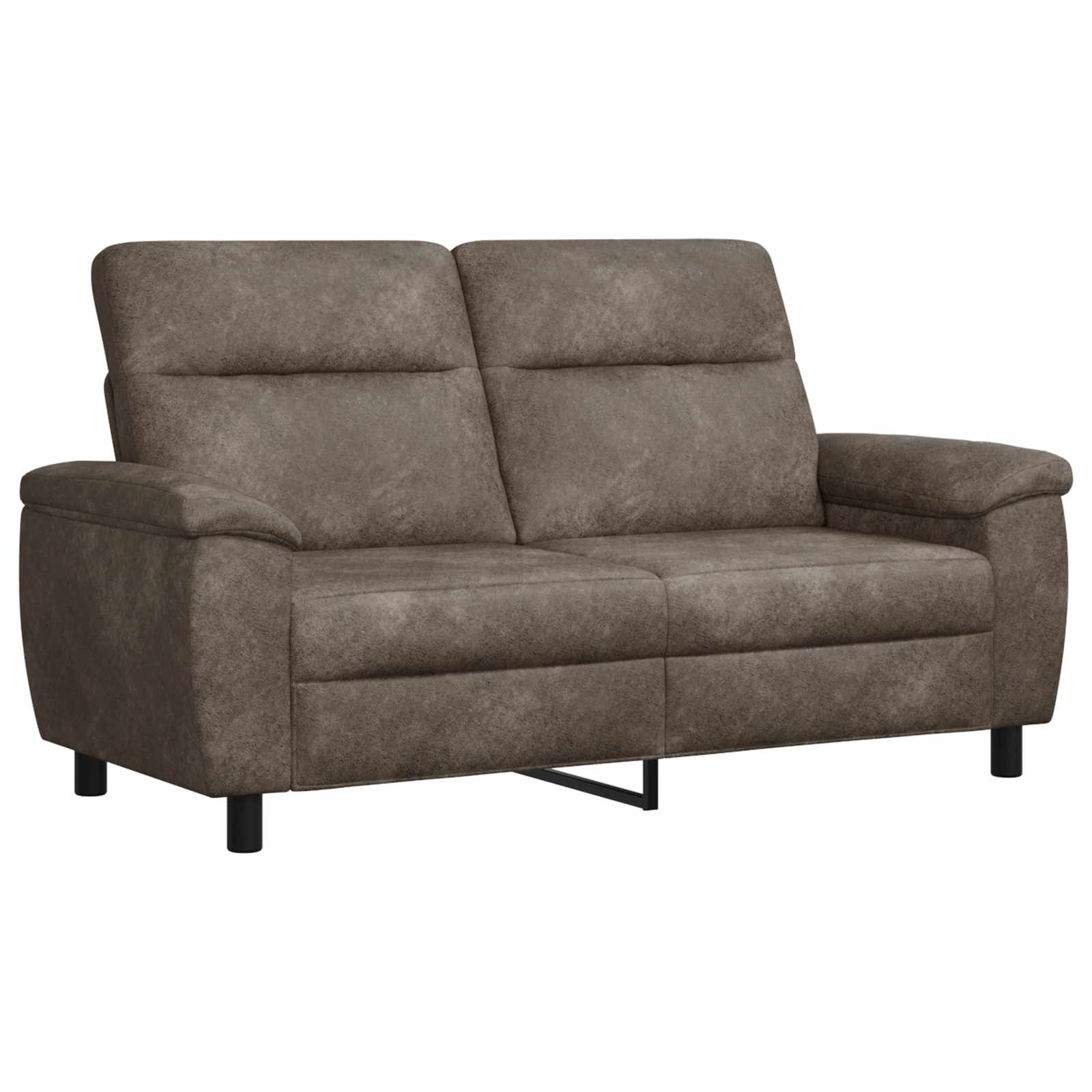 Bank Donkergrijs 178 x 90 x 95 cm Nep Suede Leer