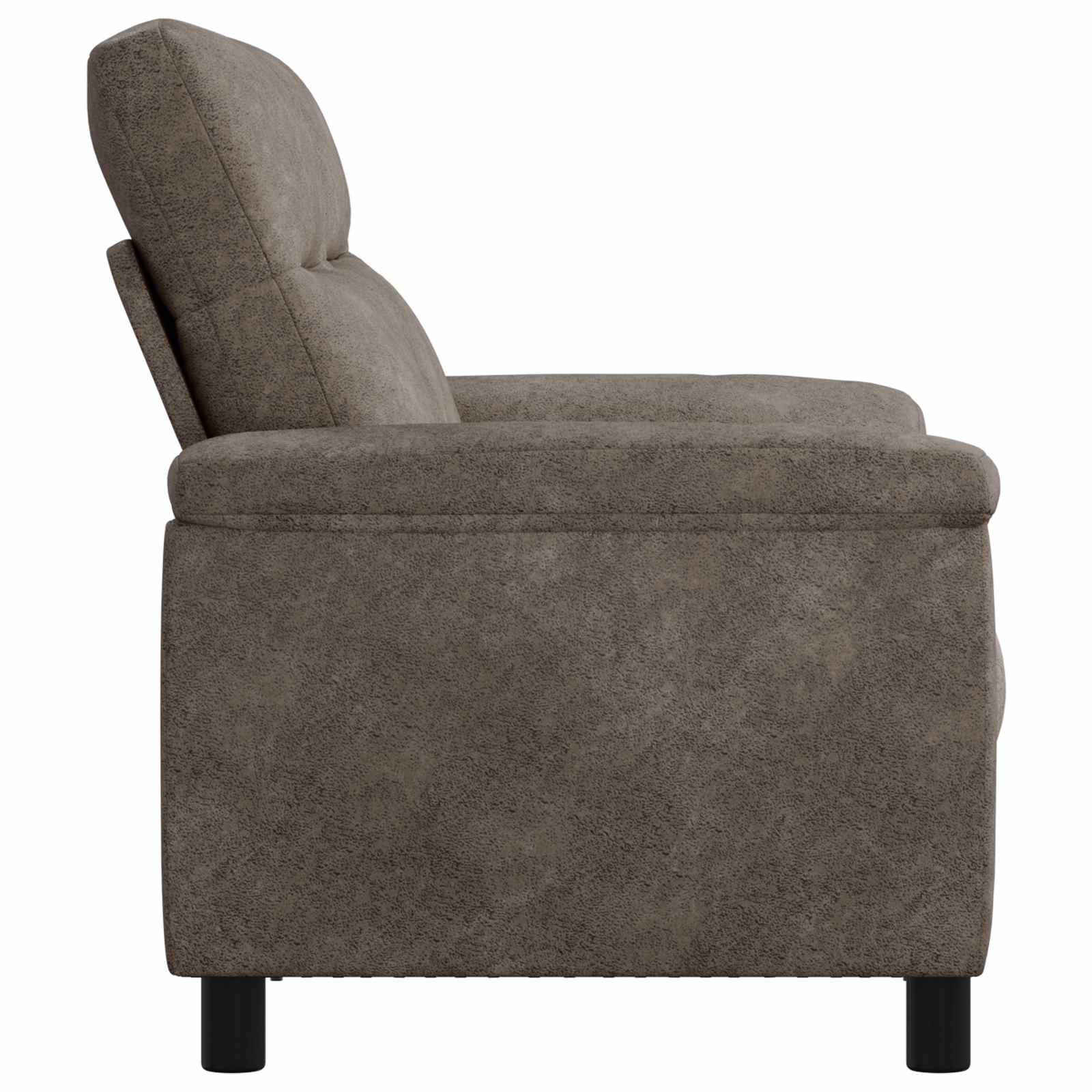 Bank Donkergrijs 178 x 90 x 95 cm Nep Suede Leer