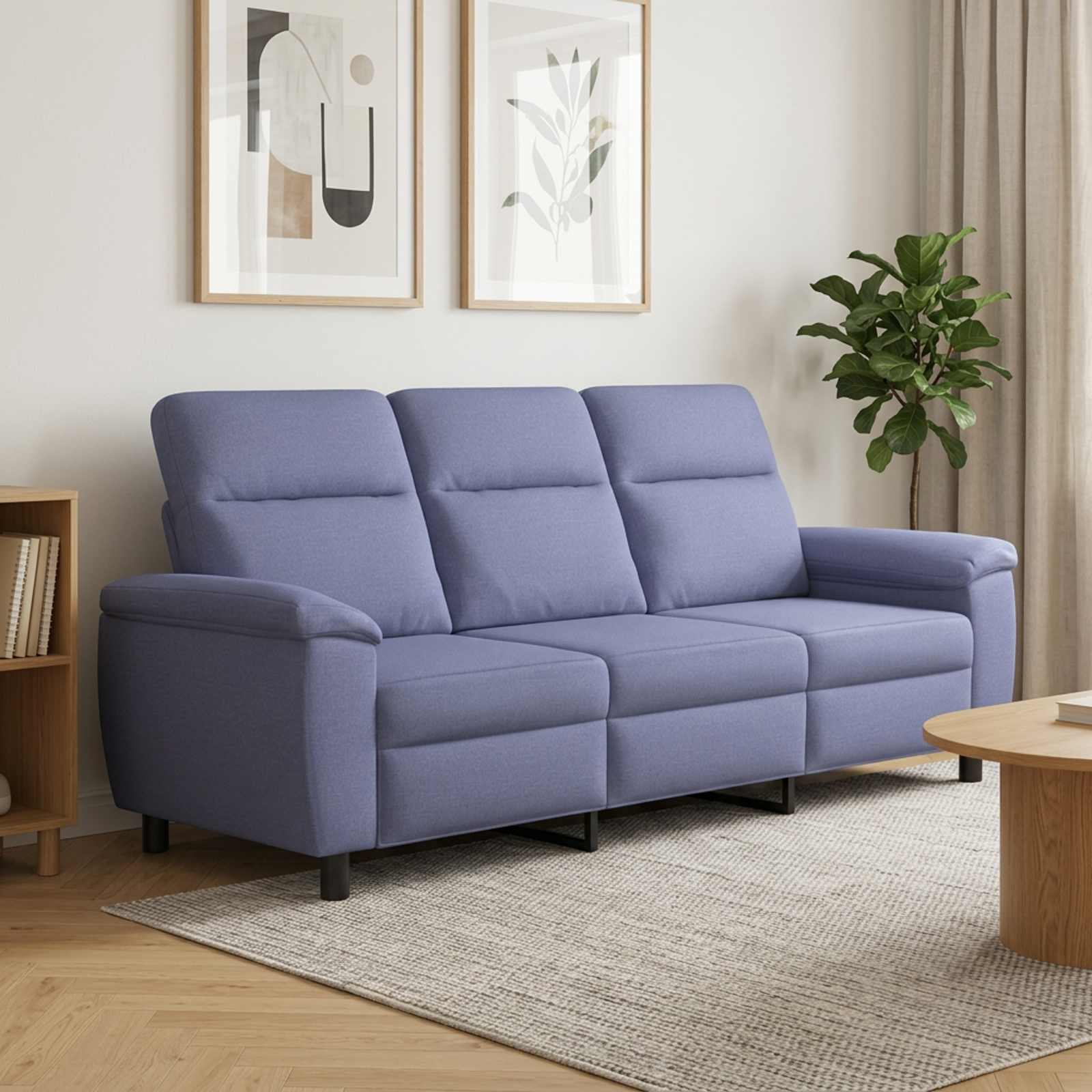 Bank Jeans Blauw 214 x 90 x 95 cm Stof