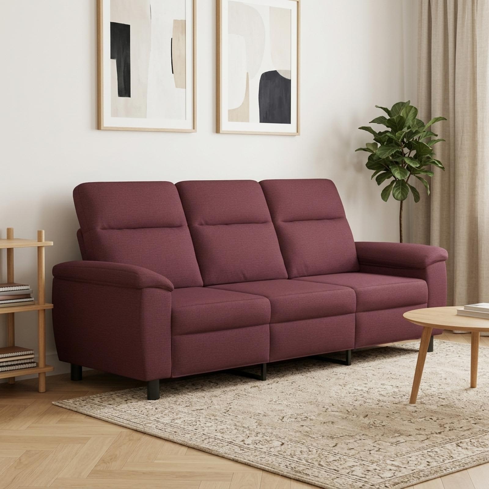 Bank Paars 214 x 90 x 95 cm Stof