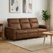 Bank Bruin 214 x 90 x 95 cm Nep Suede Leer