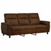 Bank Bruin 214 x 90 x 95 cm Nep Suede Leer