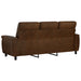 Bank Bruin 214 x 90 x 95 cm Nep Suede Leer