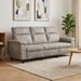 Bank Lichtgrijs 214 x 90 x 95 cm Nep Suede Leer