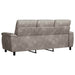 Bank Lichtgrijs 214 x 90 x 95 cm Nep Suede Leer
