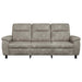 Bank Lichtgrijs 214 x 90 x 95 cm Nep Suede Leer