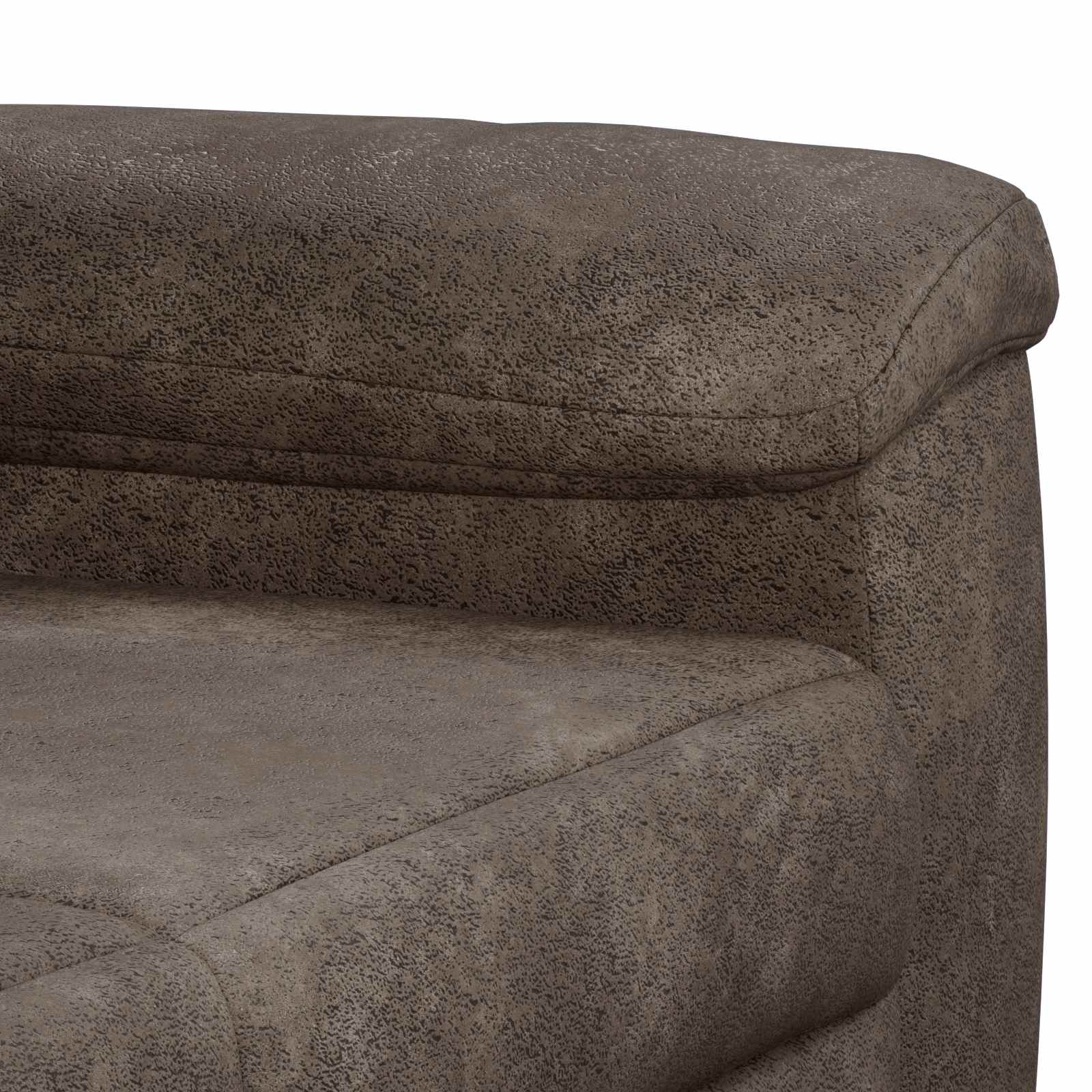 Bank Donkergrijs 214 x 90 x 95 cm Nep Suede Leer