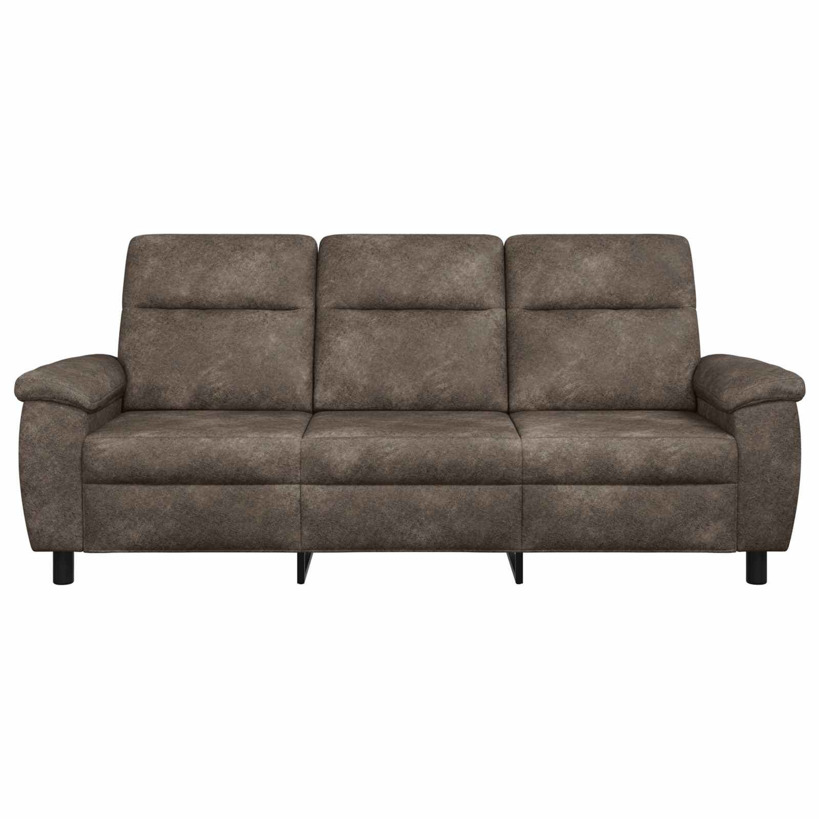 Bank Donkergrijs 214 x 90 x 95 cm Nep Suede Leer