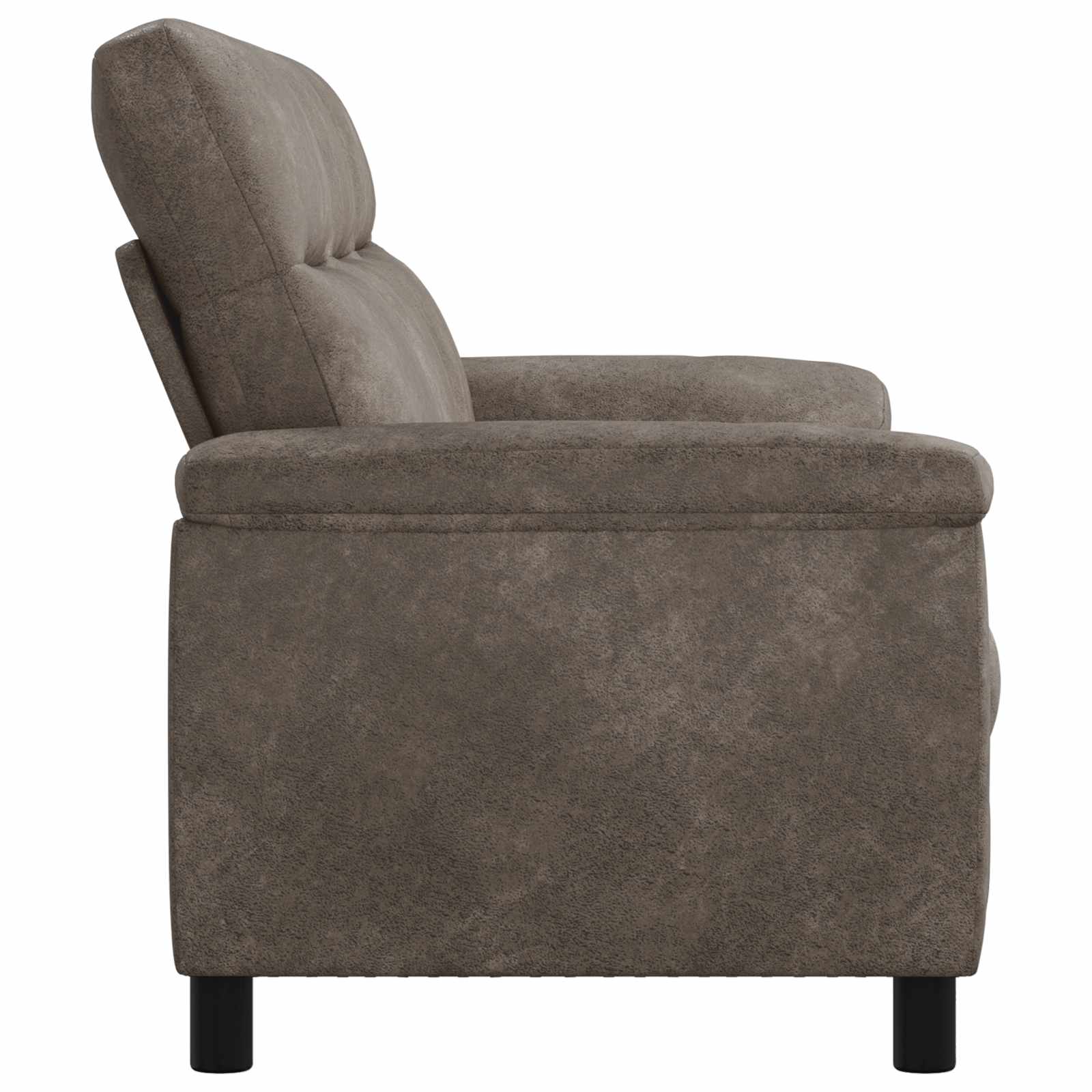 Bank Donkergrijs 214 x 90 x 95 cm Nep Suede Leer