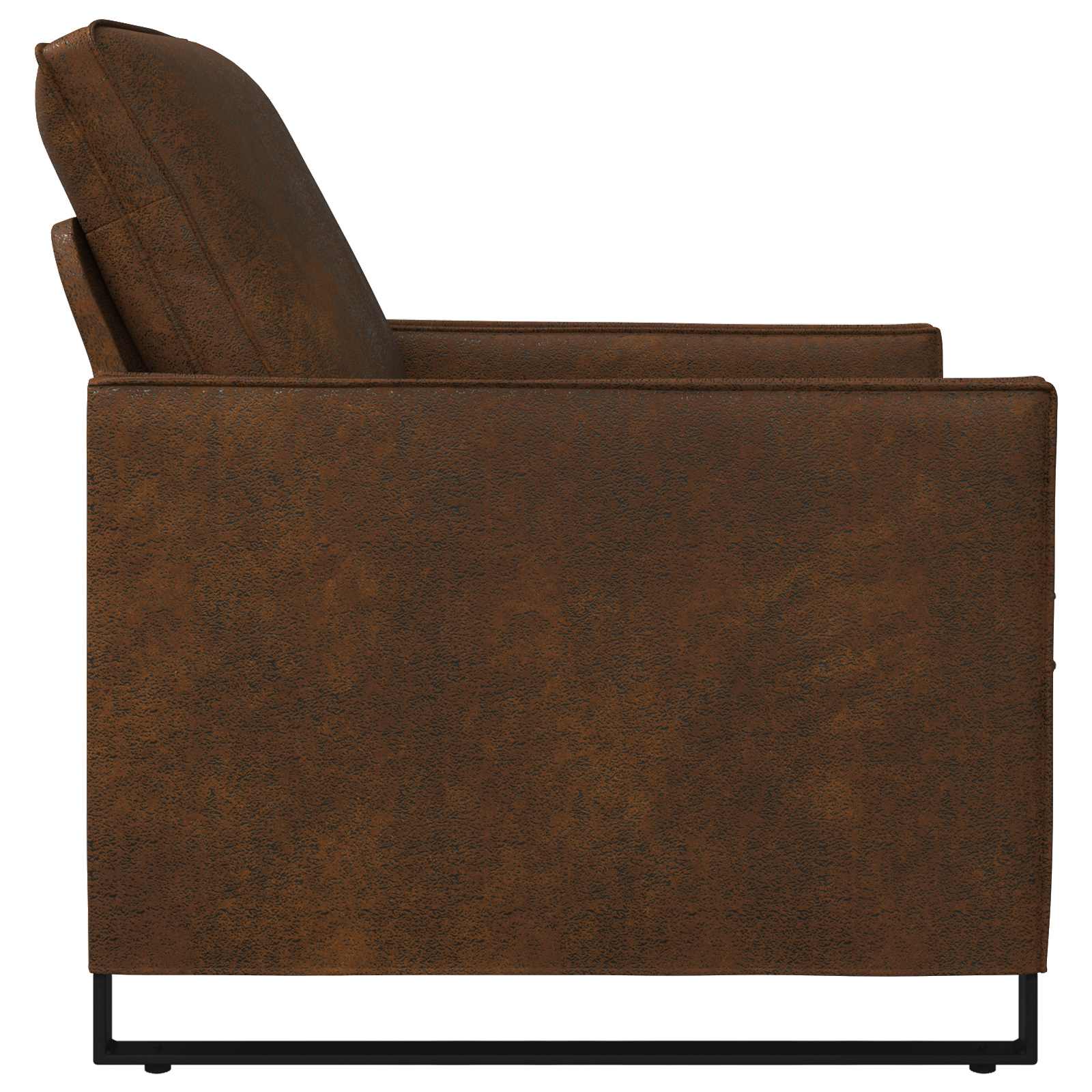 Fauteuil Bruin 70 x 81 x 82 cm Faux Suède Stof
