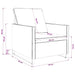 Enkele sofa Donkergrijs 70 x 81 x 82 cm Faux Suède Stof