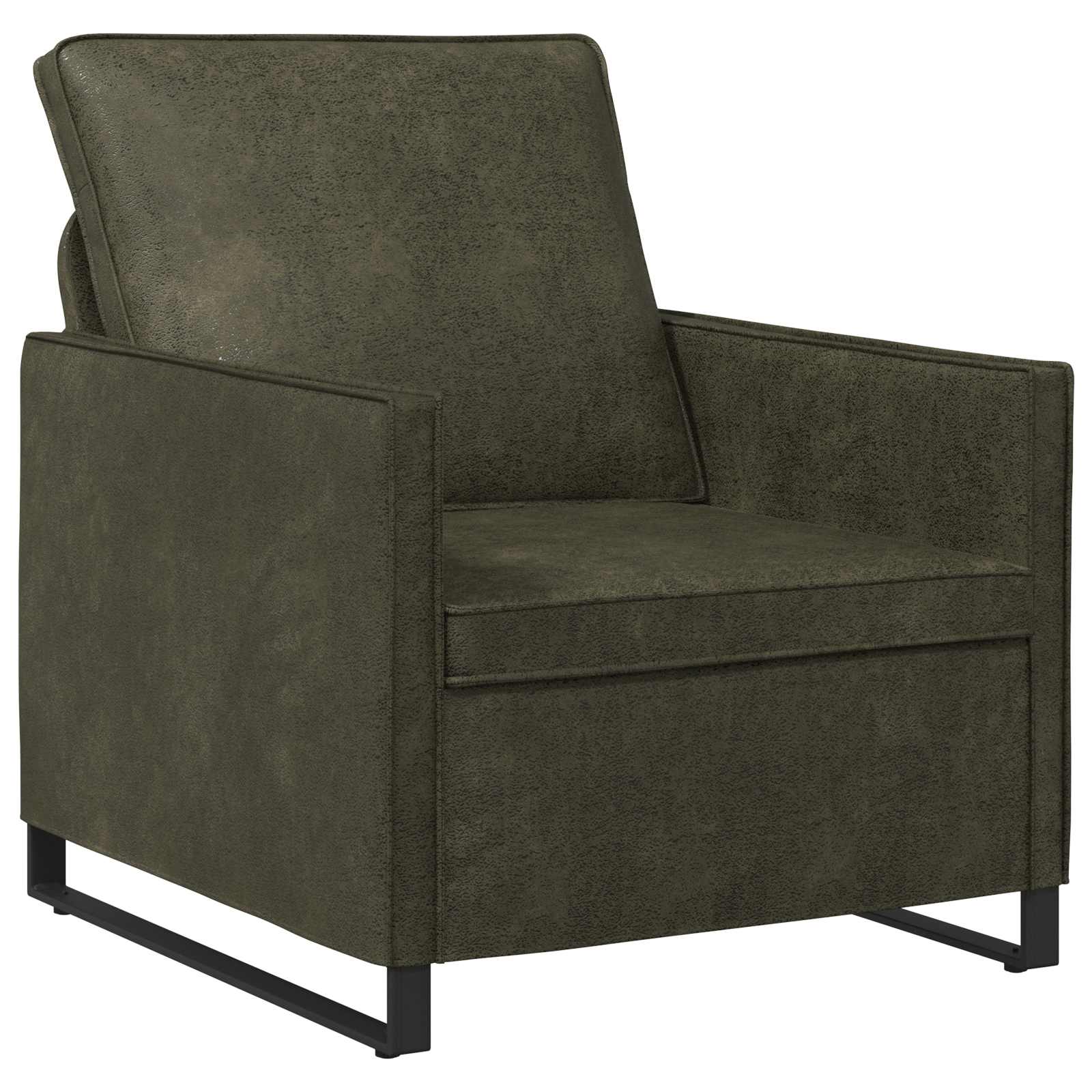 Fauteuil Legergroen 70 x 81 x 82 cm Faux Suède Stof