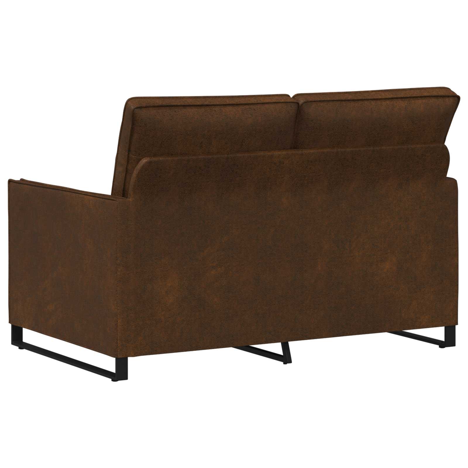 2-zits bank Bruin 130 x 81 x 82 cm Faux Suède Stof