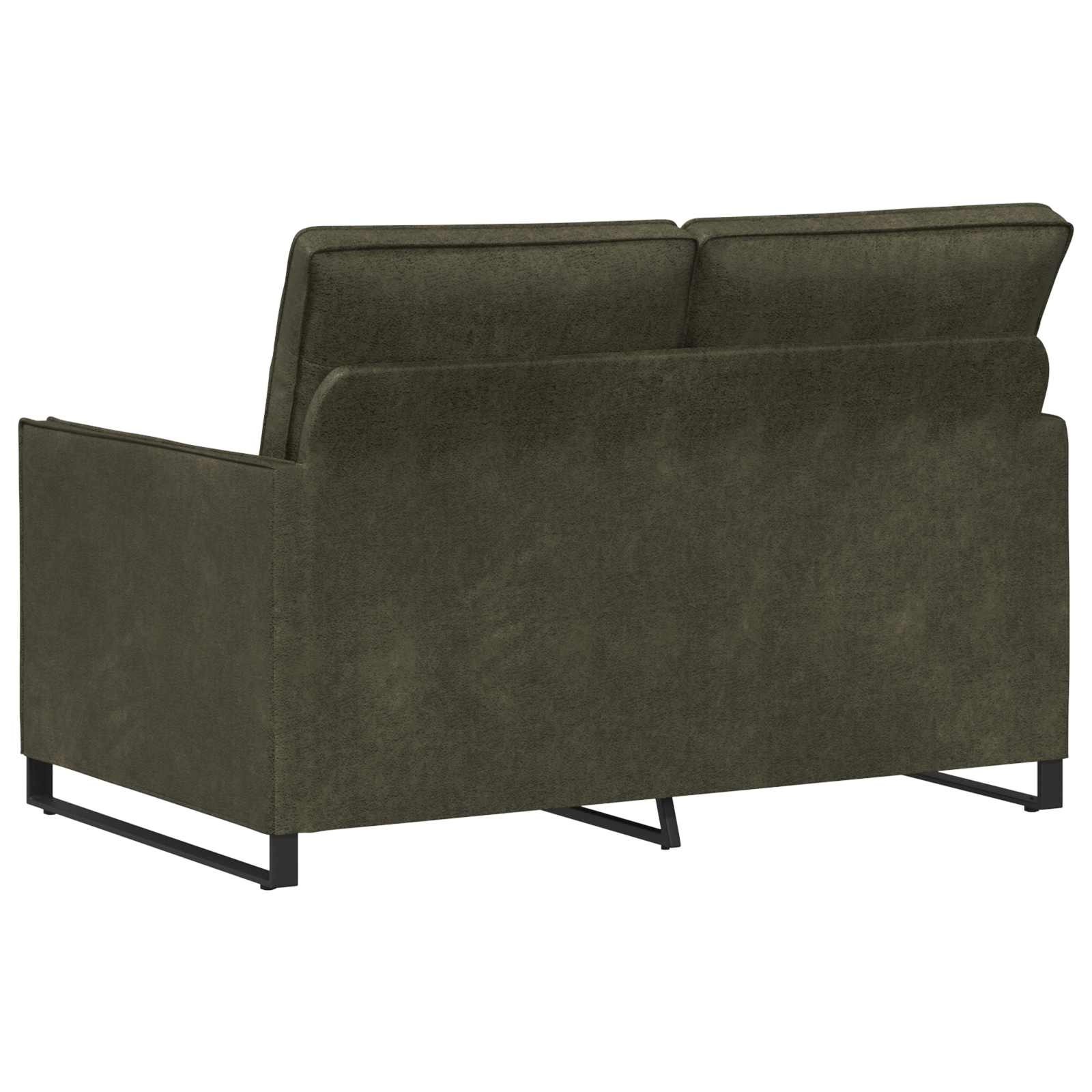 2-zits bank Legergroen 130 x 81 x 82 cm Faux Suède Stof
