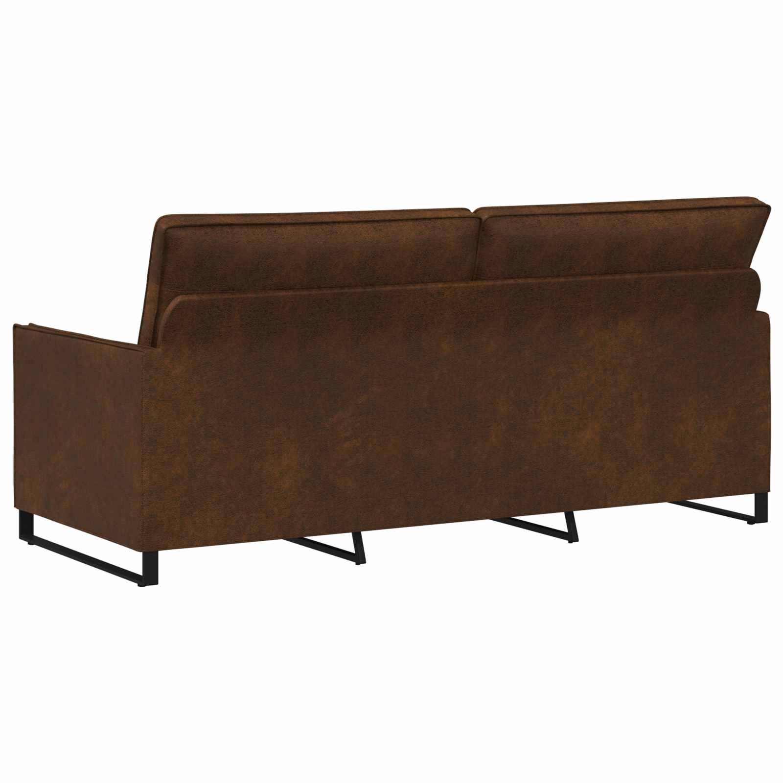 3-zits bank Bruin 190 x 81 x 82 cm Faux Suède Stof
