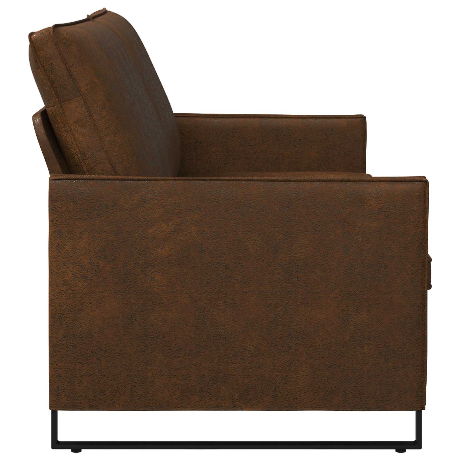 3-zits bank Bruin 190 x 81 x 82 cm Faux Suède Stof