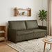 3-zits bank Legergroen 190 x 81 x 82 cm Faux Suède Stof