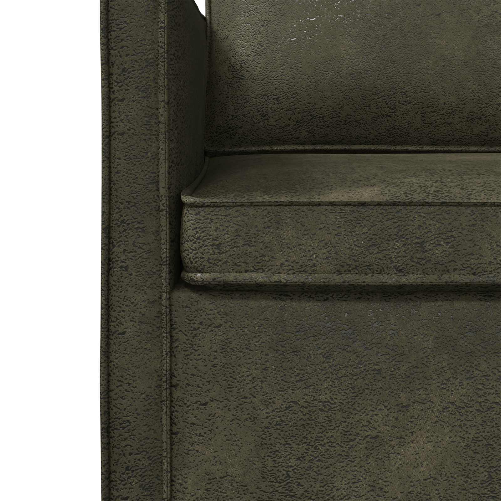 3-zits bank Legergroen 190 x 81 x 82 cm Faux Suède Stof