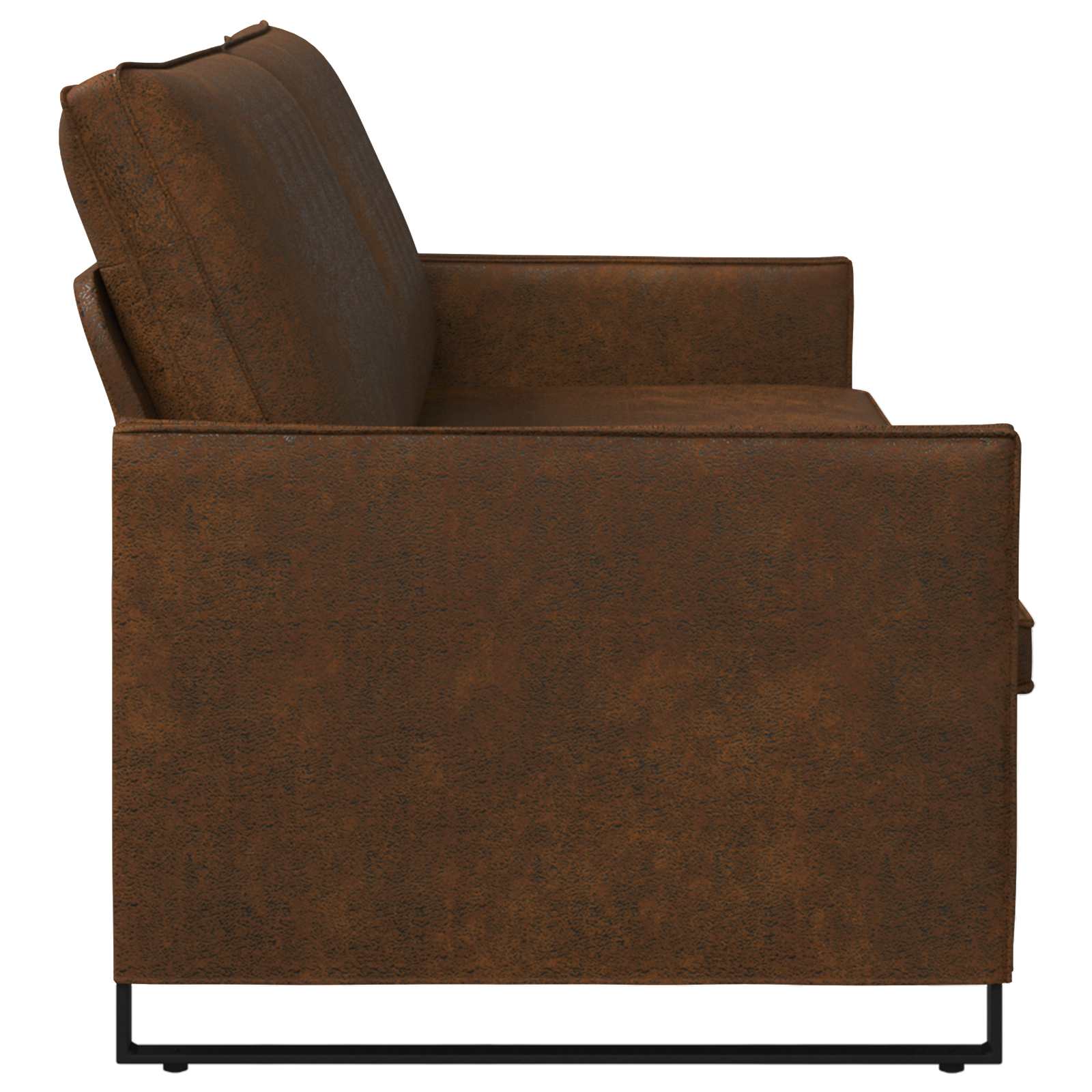 3-zits bank Bruin 220 x 81 x 82 cm Faux Suède Stof