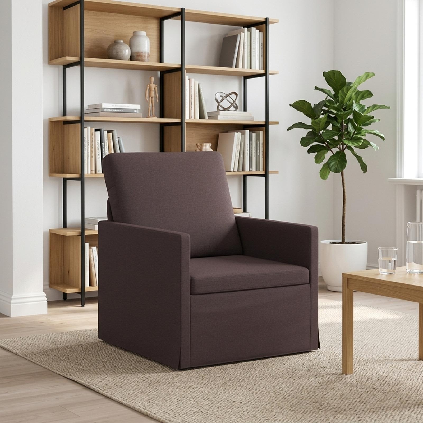 Fauteuil Donkerbruin 70 x 81 x 82 cm Stof
