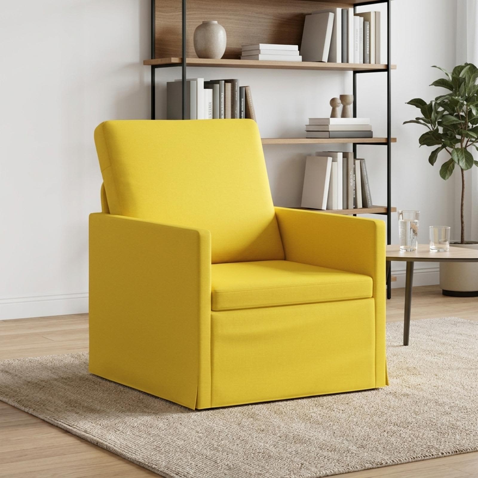 Fauteuil Lichtgeel 70 x 81 x 82 cm Stof