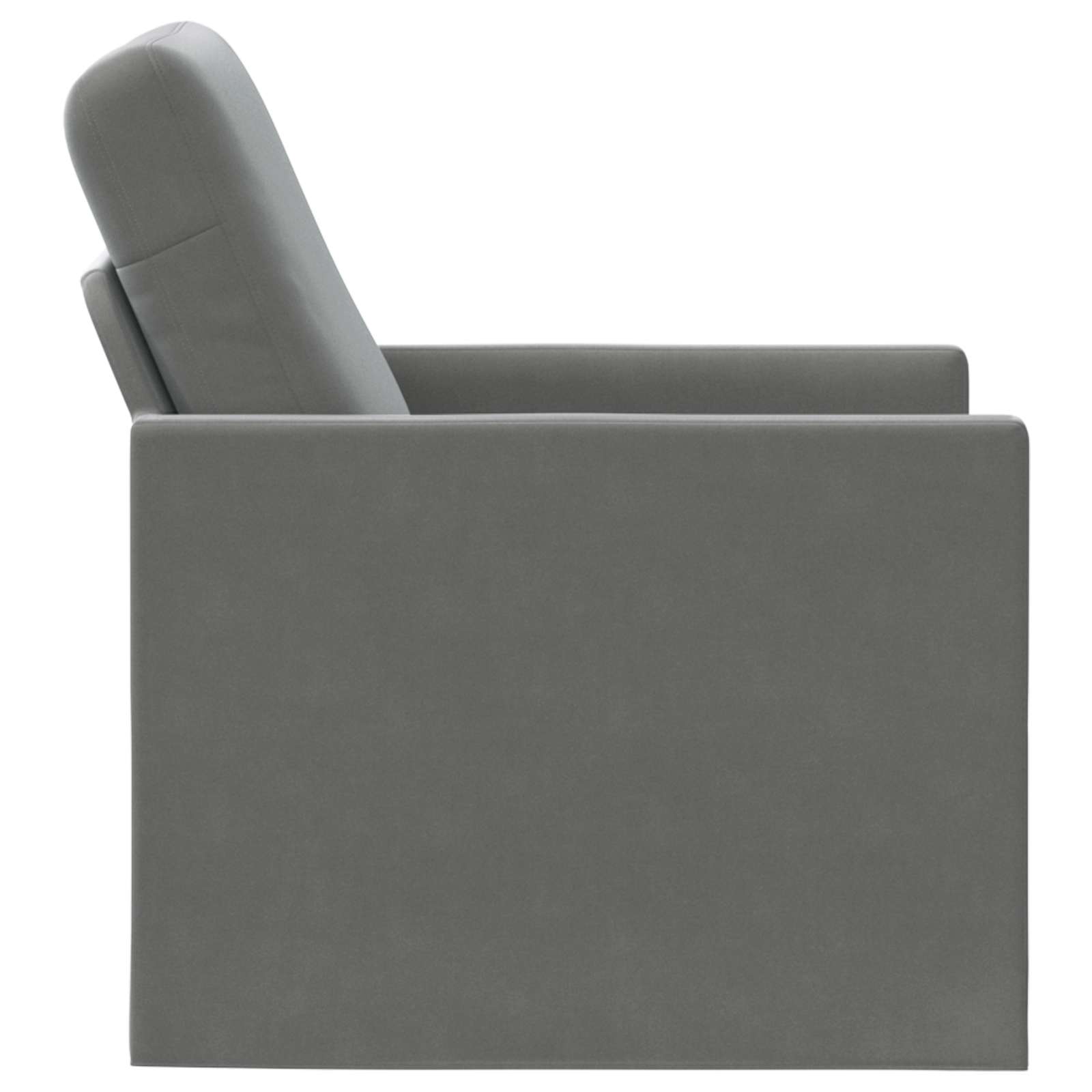 Fauteuil Donkergrijs 70 x 81 x 82 cm fluweel