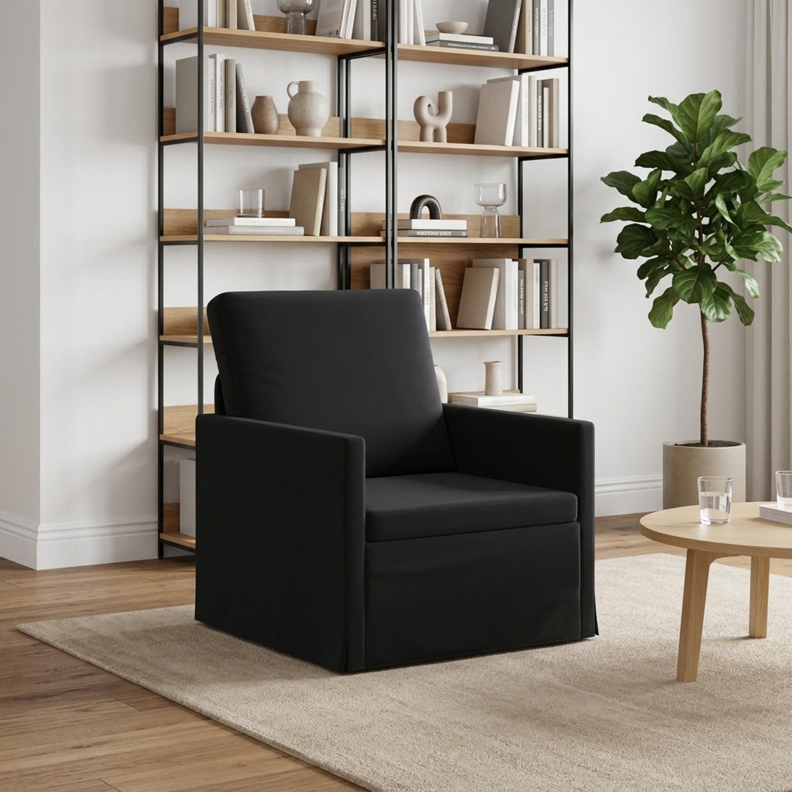 Fauteuil Zwart 70 x 81 x 82 cm fluweel
