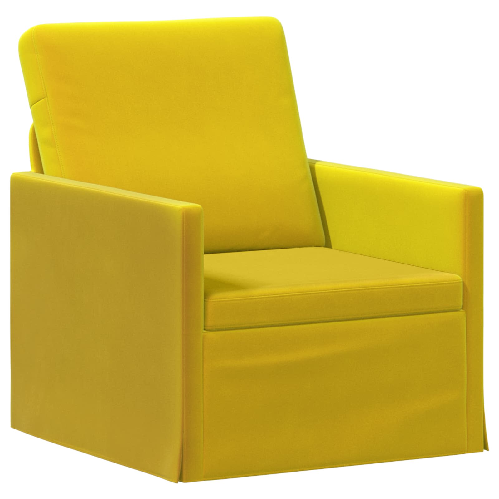 Fauteuil Geel 70 x 81 x 82 cm fluweel